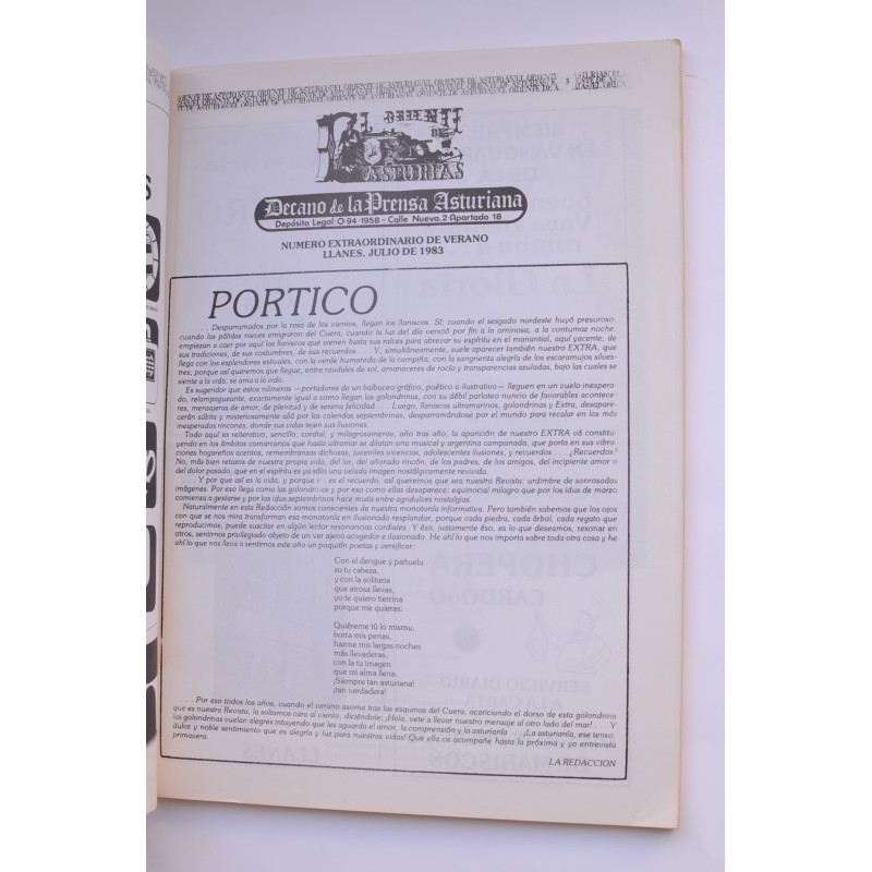 El Oriente de Asturias. Nº especial, junio 1983