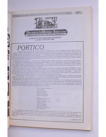 El Oriente de Asturias. Nº especial, junio 1983