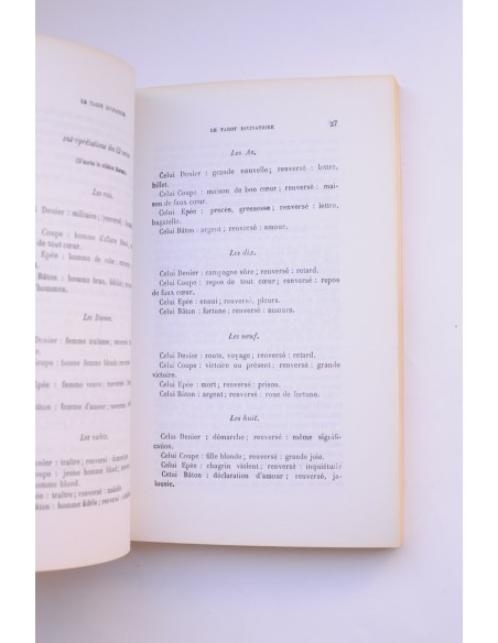 Le tarot divinatoire. Clef du tirage des Cartes et des Sorts