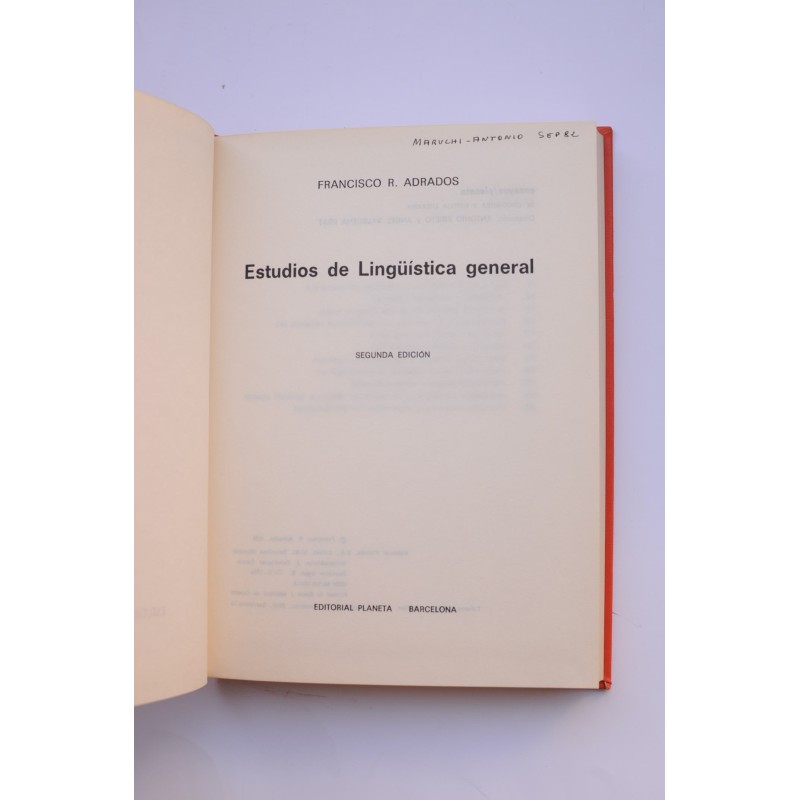 Estudios de lingüística general