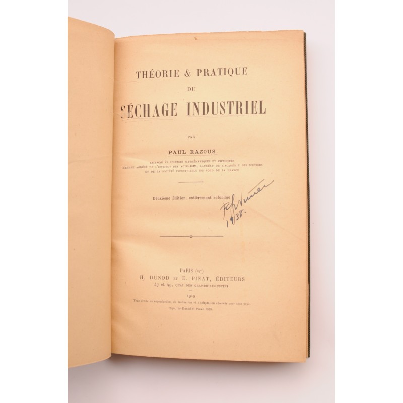 Thèorie & practique du séchage industriel