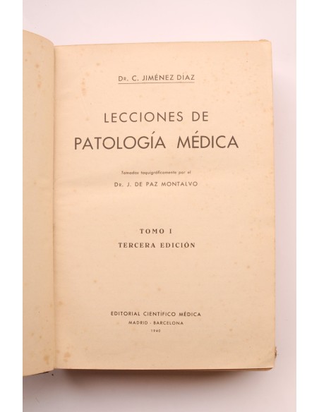 Lecciones de patología médica. Tomo I