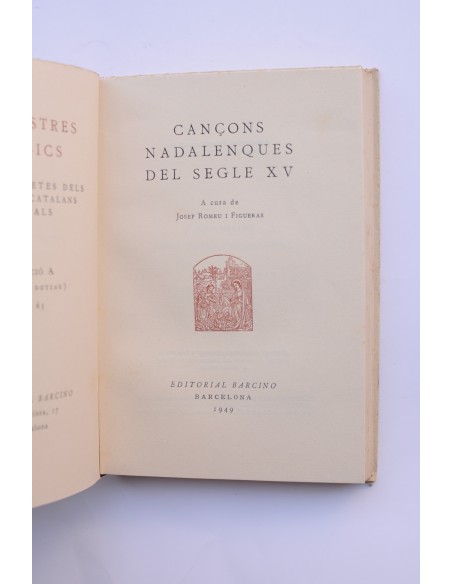 Cançons nadalenques del segle XV