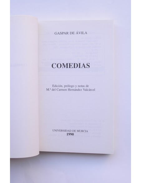 Gaspar de Ávila. Comedias