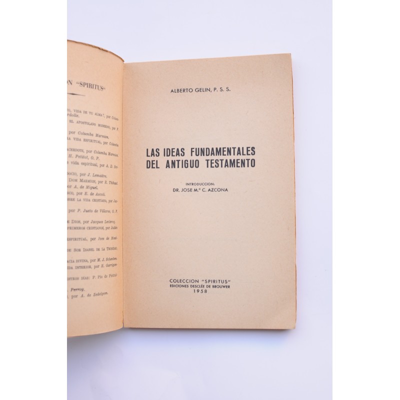 Las ideas fundamentales del Antiguo Testamento