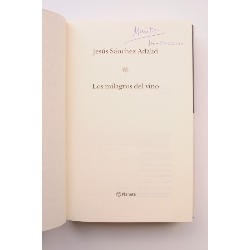 Los milagros del vino