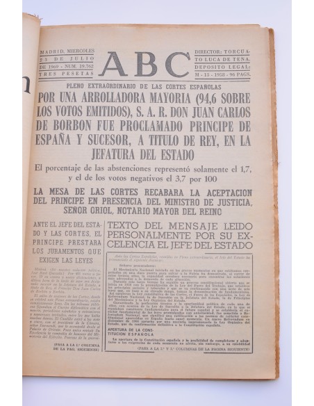 ABC (23 julio, 1975). Sobre el príncipe, sucesor de la Jefatura del Estado