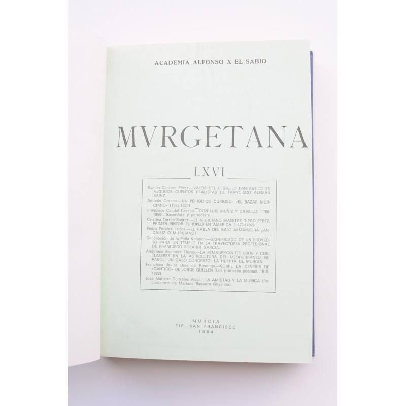 Murgetana. Del n º LXVI (1984) al LXX (1986)