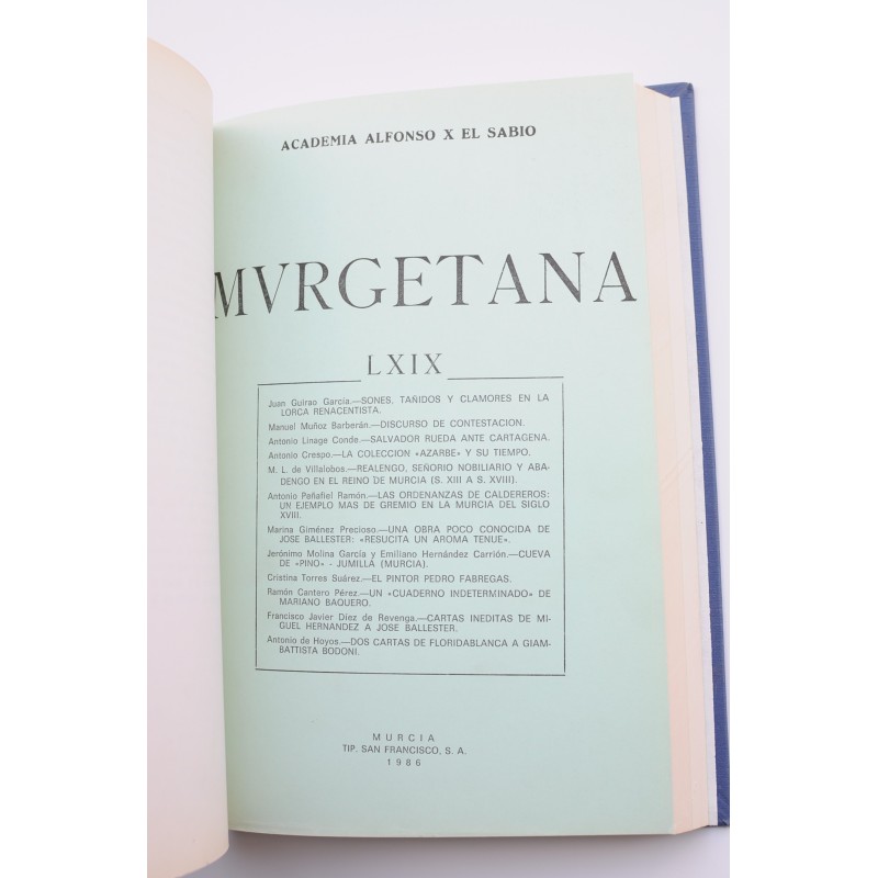 Murgetana. Del n º LXVI (1984) al LXX (1986)