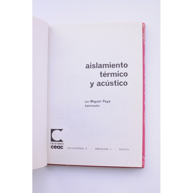 Aislamiento térmico y acústico
