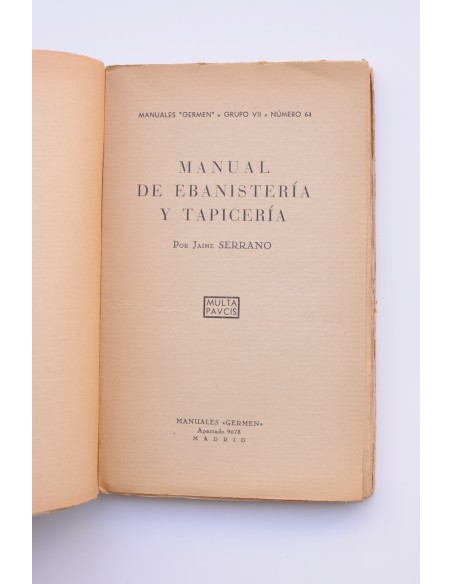 Manual de ebanistería y tapicería