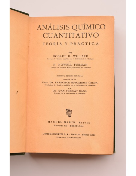 Análisis químico cuantitativo. Teoría y práctica