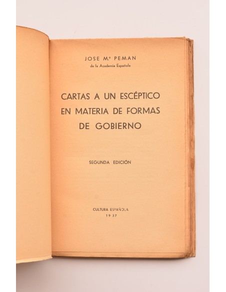 Cartas a un escéptico en materia de formas de gobierno