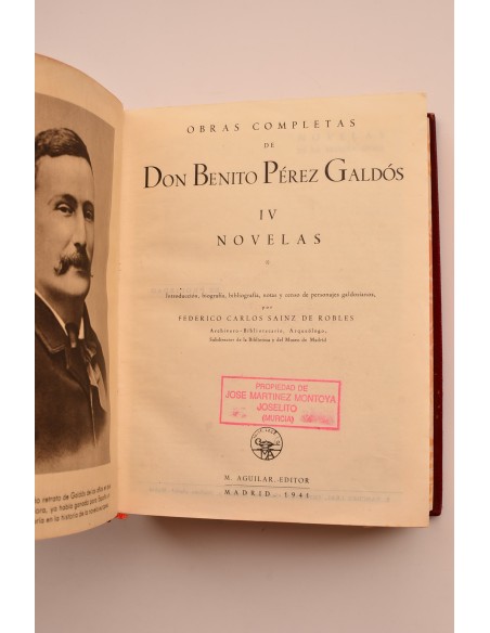 Benito Pérez Galdós. Obras completas. Tomo IV. Novelas