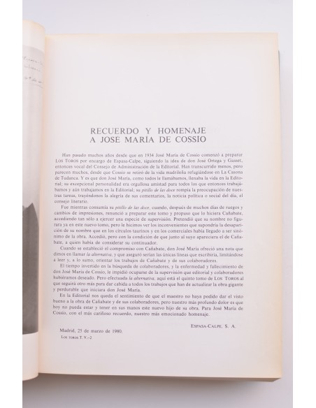Los toros. Tratado técnico e histórico . Vol. 5
