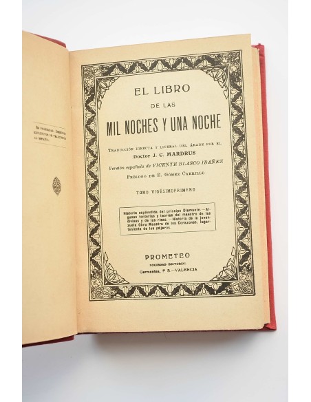El Libro de las Mil y Una Noches. Tomo XXI, XXII, XXIII