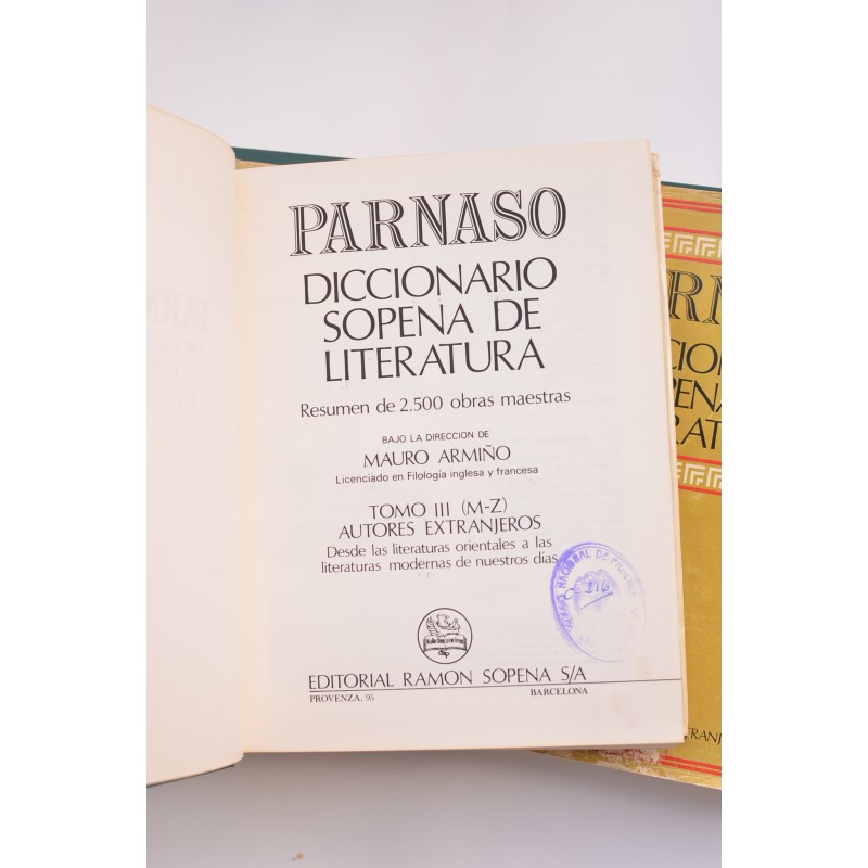 Parnaso. Diccionario Sopena de Literatura