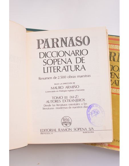 Parnaso. Diccionario Sopena de Literatura