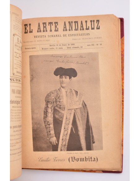 El arte andaluz. Revista semanal de espectáculos. Del nº 23 (abril 1895) al nº 45 (septiembre 1895)