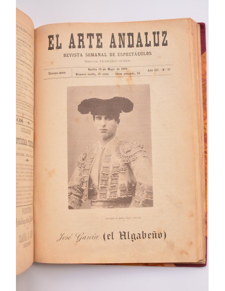 El arte andaluz. Revista semanal de espectáculos. Del nº 23 (abril 1895) al nº 45 (septiembre 1895)