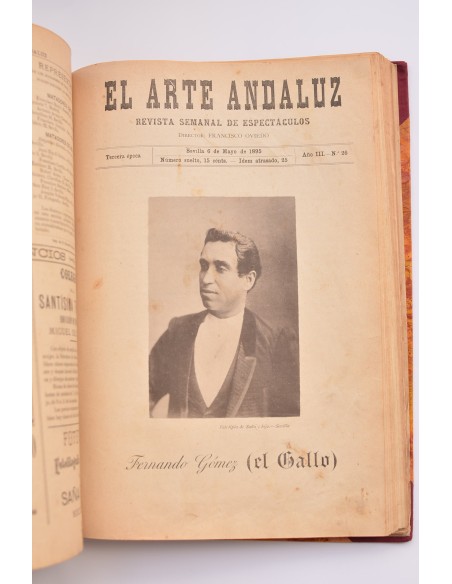 El arte andaluz. Revista semanal de espectáculos. Del nº 23 (abril 1895) al nº 45 (septiembre 1895)