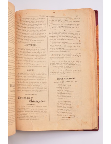 El arte andaluz. Revista semanal de espectáculos. Del nº 23 (abril 1895) al nº 45 (septiembre 1895)