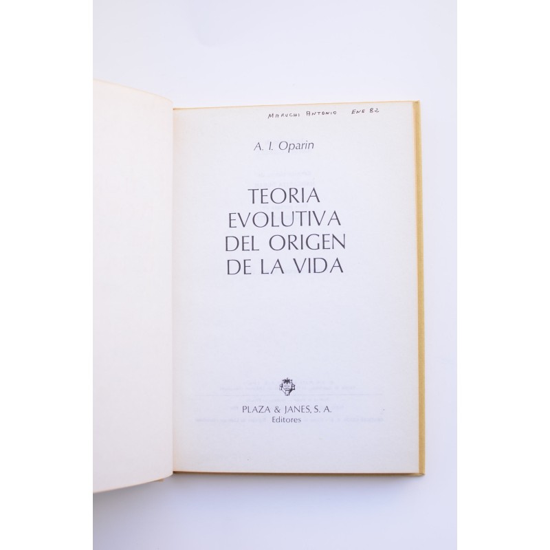 Teoría evolutiva del origen de la vida