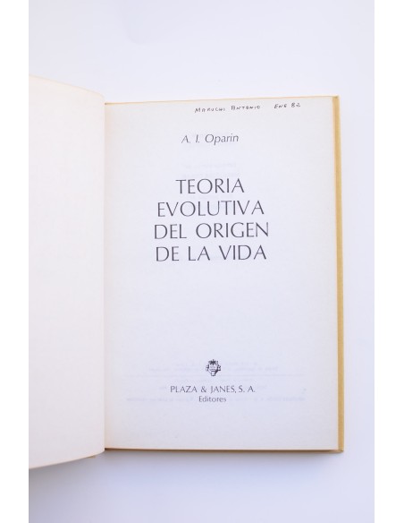 Teoría evolutiva del origen de la vida