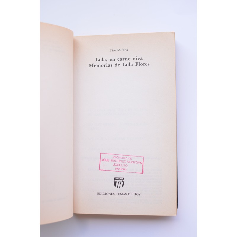 Lola en carne viva. Memorias de Lola Flores