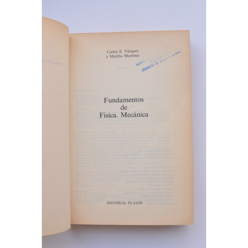 Fundamentos de física. Mecánica