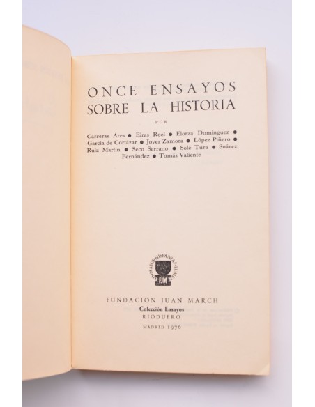 Once ensayos sobre la historia