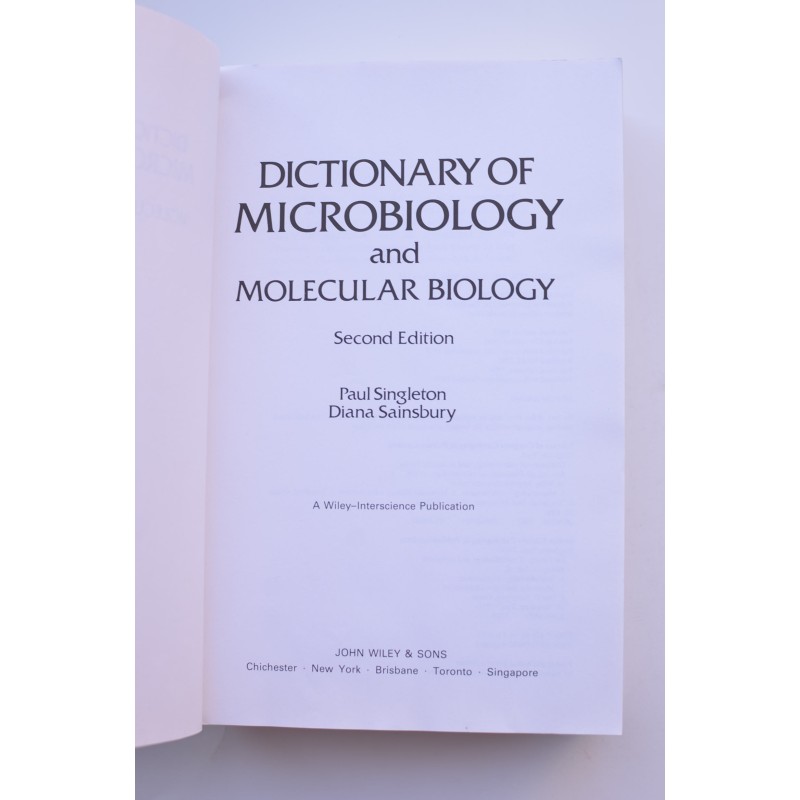 Dictionary of microbiology and molecular biology