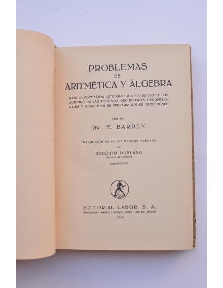 Problemas de aritmética y álgebra