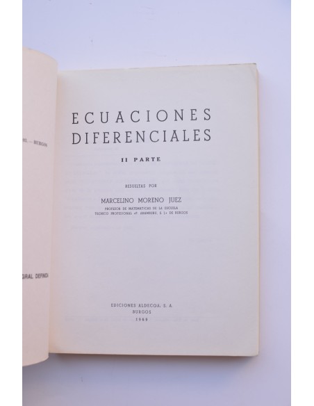 Ecuaciones diferenciales. II. Parte