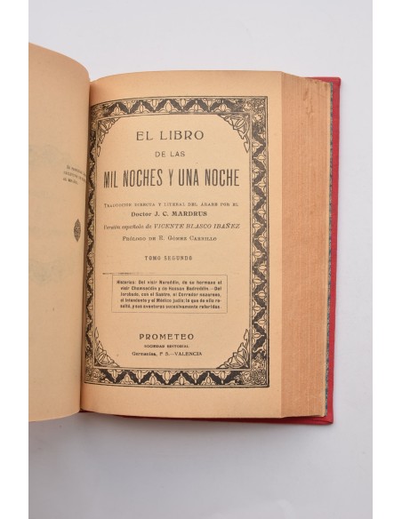 El Libro de las Mil noches y Una Noches. Tomo I y Tomo II
