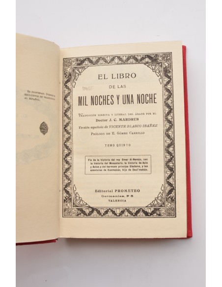 El Libro de las Mil noches y Una Noches. Tomo V y Tomo VI