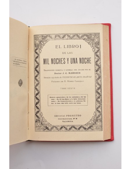 El Libro de las Mil noches y Una Noches. Tomo V y Tomo VI