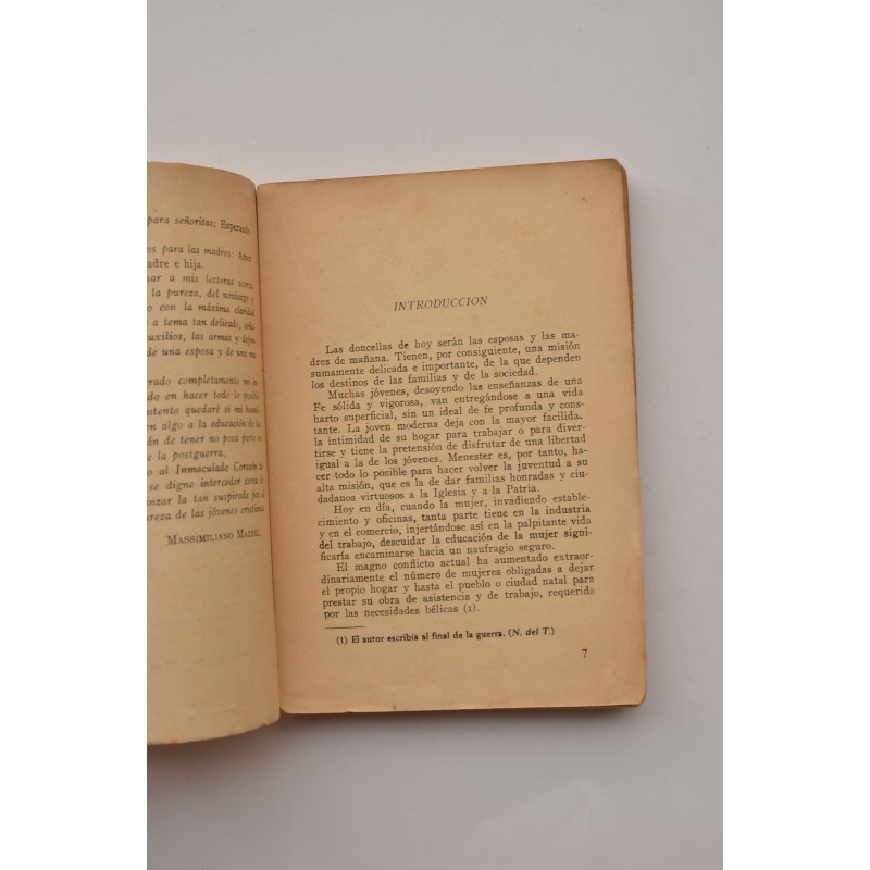 Pureza y alegría. Instrucciones para señoritas