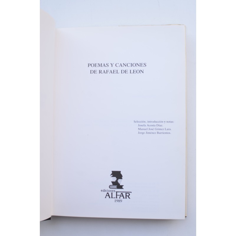 Poemas y canciones de Rafael de León