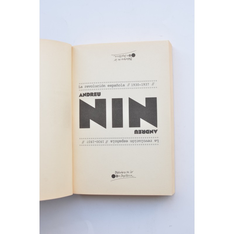 La revolución española, 1930 - 1937