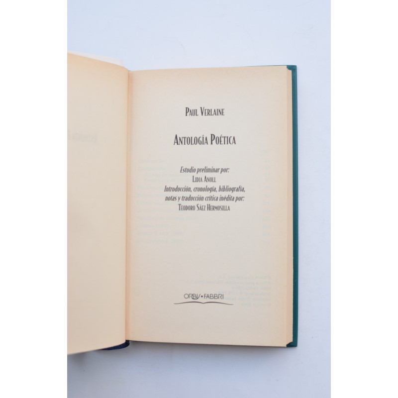 Paul Verlaine. Antología poética