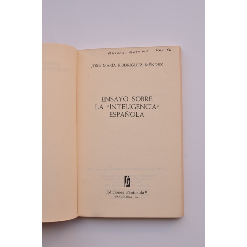 Ensayo sobre la inteligencia española