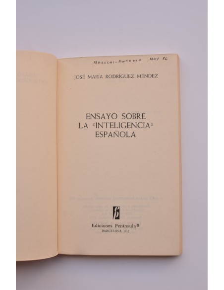 Ensayo sobre la inteligencia española