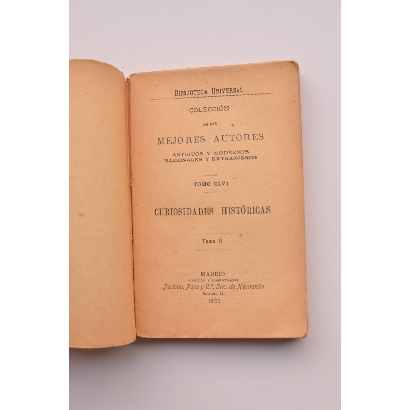 Curiosidades históricas, Tomo II