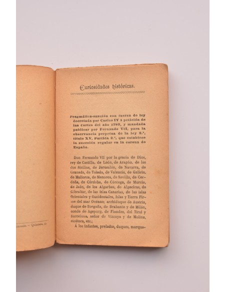 Curiosidades históricas, Tomo II