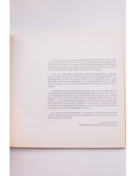 XIX Asamblea y marcha nacional de montañeros veteranos. Murcia 1992