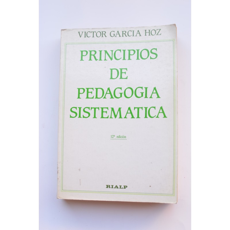 Principios de pedagogía sistemática