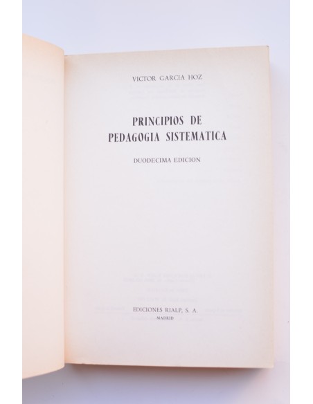 Principios de pedagogía sistemática