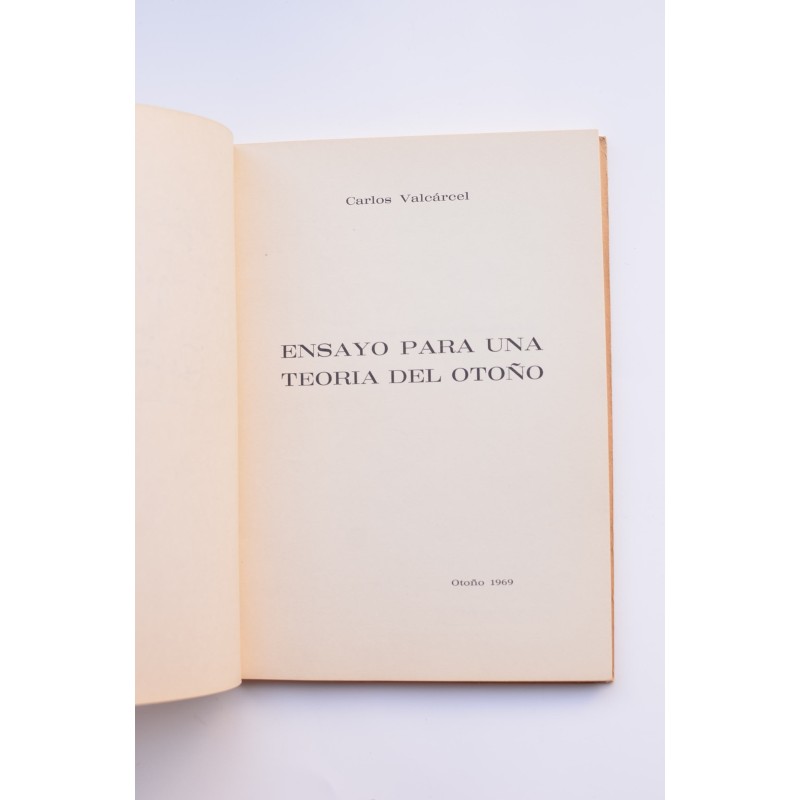 Ensayo para una teoría del otoño