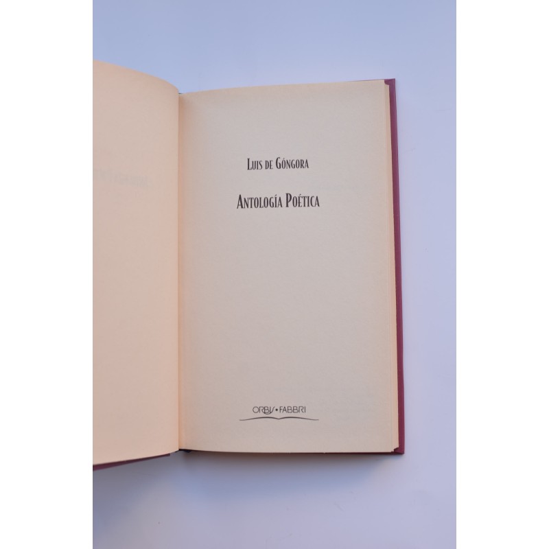 Luis de Góngora. Antología poética